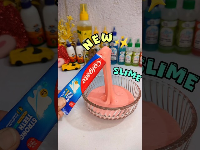 Fluffy 😍 Colgate Slime🫧 | How to make slime| No Glue slime #trending #shorts #youtubeshorts