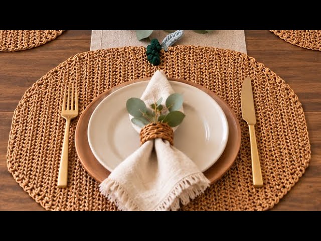 How to crochet a pumpkin placemat | easy crochet placemat pattern for beginners