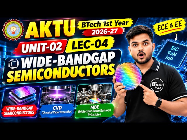 Wide Bandgap Semiconductors | CVD & MBE Principles | AKTU BTech 1st Year 2026-27 | ECE & EE