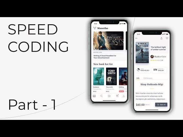 Flutter Speedcoding UI - Book Selling App (Part 1) | The CS Guy