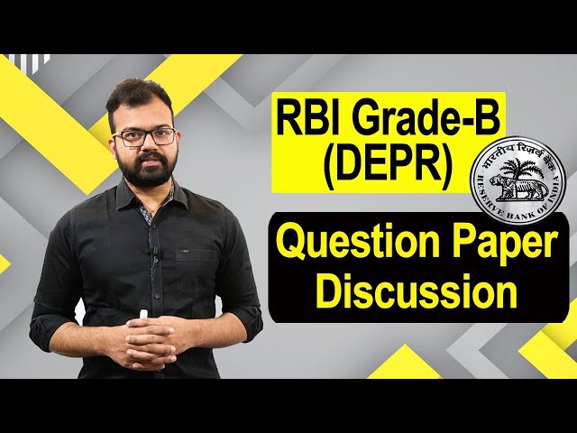RBI Grade-B DEPR Question Paper Discussion | Exam Pattern, Books, Strategy of RBI DEPR