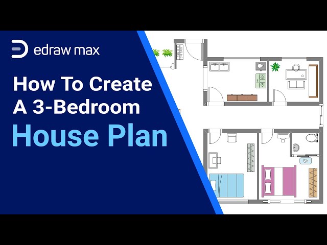 How to Create a House Plan | 3 Bedroom House Plan | EdrawMax