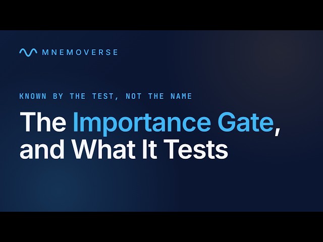 Explain how an importance gate prevents noise accumulation in persistent agent memories.