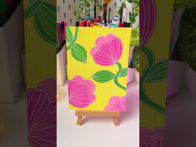 1 Sketchbook Idea with Acrylic Markers #shorts #creative