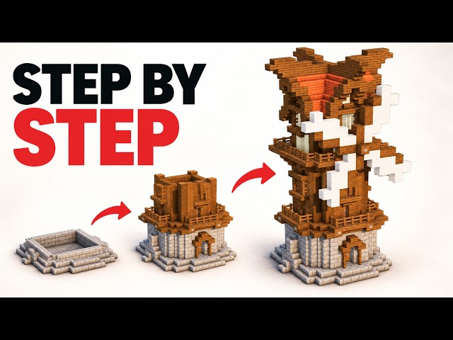 Minecraft Medieval Windmill Tutorial | Step by Step
