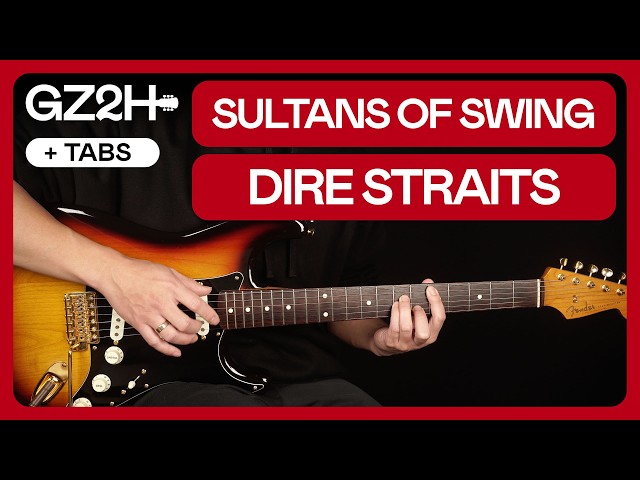 Sultans of Swing Guitar Tutorial Dire Straits Lesson |Studio Version + Easy Version + TAB|