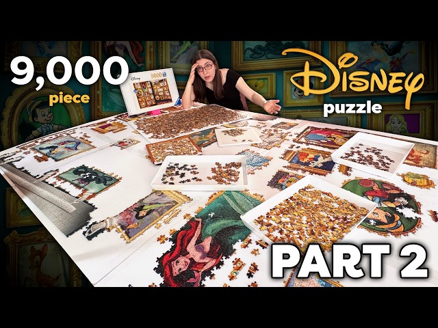This 9000 piece puzzle truly defeated me. (9000 piece Disney puzzle Part 2)