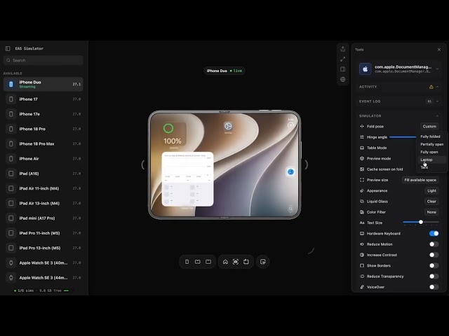 iPhone Duo Xcode simulator 