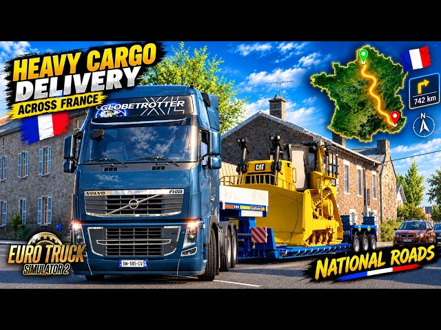 Euro Truck Simulator 2 | Realistic Driving | Taking Long Delivery Through French | VOLVO Truck