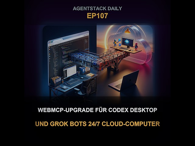 Folge 107: WebMCP-Upgrade für Codex Desktop und Grok Bots 24/7 Cloud-Computer | AgentStack Daily ...
