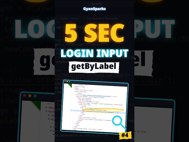 Login Form ka Input 5 Second Mein Pakdo | Playwright #shorts