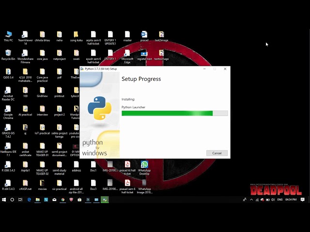Download and install python-3.7.3  64 bit  in Windows 10 in 2019