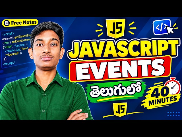 JavaScript Events in English | onclick, addEventListener, Keyboard & Mouse Events | JavaScript