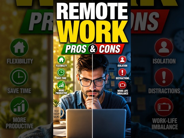Remote Work: Advantages and Disadvatangesw in 60 Seconds #shorts