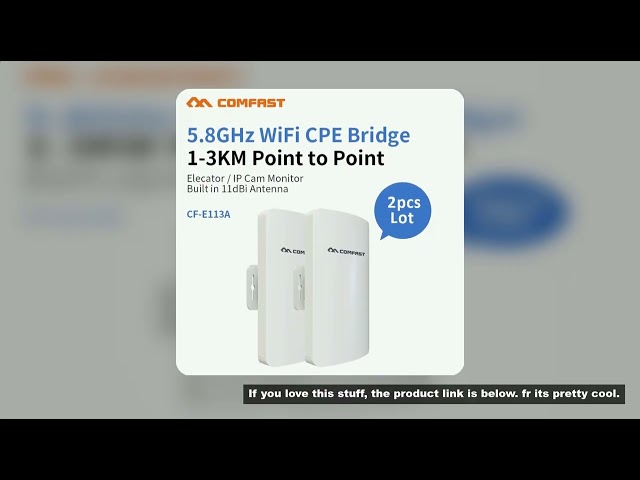 COMFAST 2pcs 300Mbps 5.8Ghz Outdoor Wireless AP Bridge 3KM WIFI CPE Access Point 11dBi WI-FI Antenna