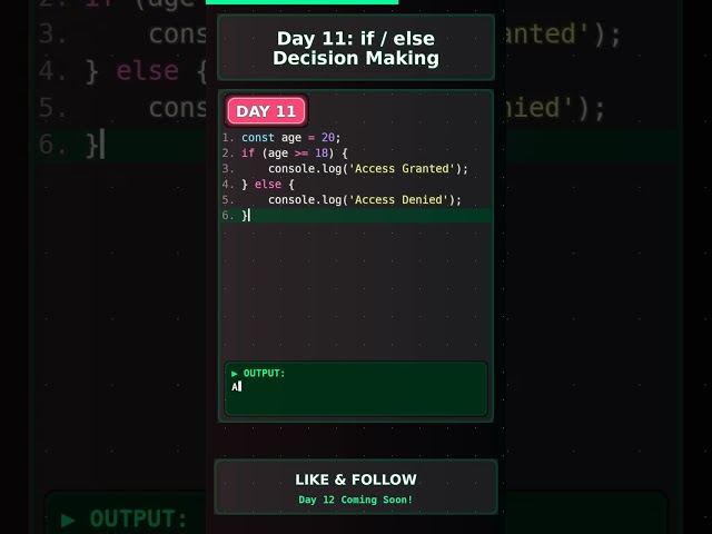 THIS CODE SECRET WILL SHOCK YOU! 🤯🚦 JS if/else EXPOSED! #shorts #viral