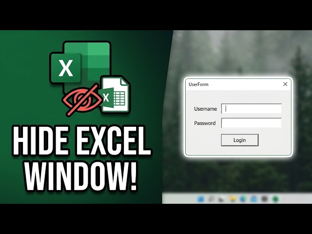 How to Run a UserForm WITHOUT Showing Excel (VBA Tutorial)