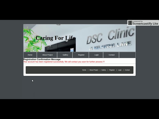 HTML, CSS and JavaScript Project on Clinic System