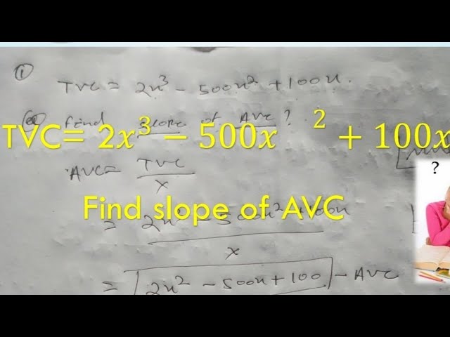 TVC given find AVC mathematical|| AC MC TVC AVC AFC||minimum point of AC|| Ssangram Economics Future