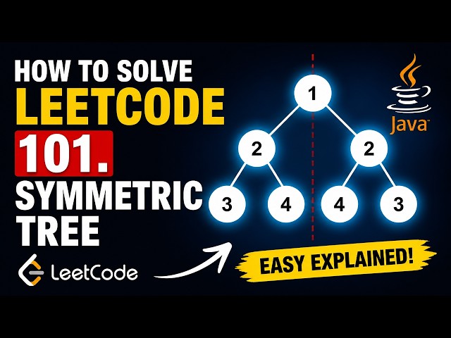 How to solve coding problems in leetcode problem [ 101. Symmetric Tree] {Java Tutorial beginners}