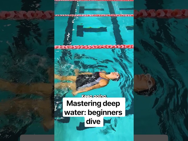 mastering deep water: beginners dive #learntoswim #swimusa #youtubeshorts #shortsfeed
