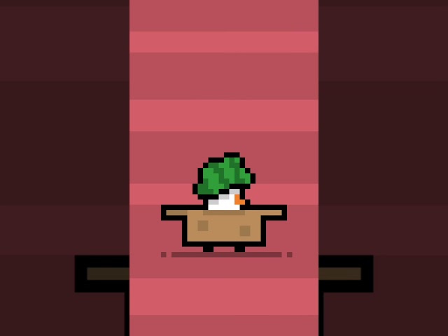 Uma galinha 🐔 . Em uma caixa 📦 .Com chapéu de soldado 🪖. #pixelart #pixel #galinha #aseprite