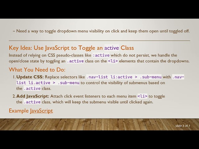 How to Keep Your Dropdown Menus Open Using JavaScript and CSS