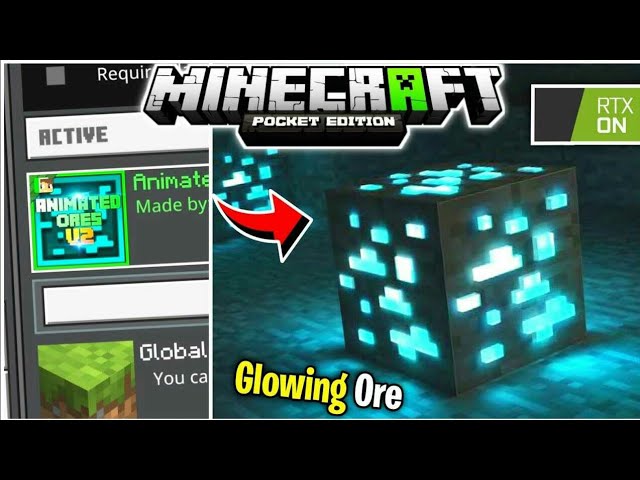 GLOWING ORE TEXTURE PACK FOR MINECRAFT 1.20 🔥| Glowing Animated Texture MCPE