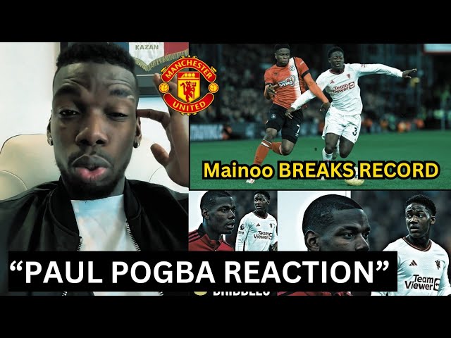 Paul Pogba REACTION to Kobbie Mainoo after BREAKING HIS RECORD VS LUTON TOWN| Manchester United news