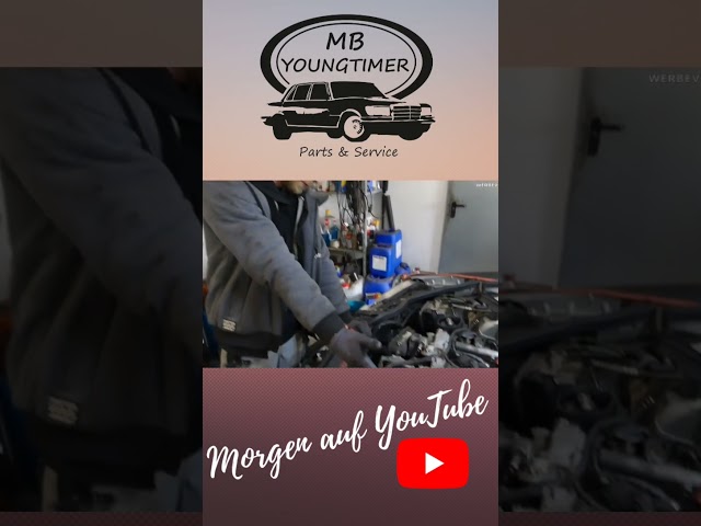 Glow plug fights back! Head must come down... Mercedes OM642 Teaser | MB Youngtimer Parts #shorts