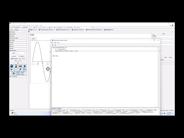 Introduction to Creating Interactive Applications in Maple