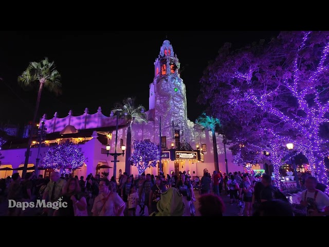 Oogie Boogie Bash Projection Show in Carthay Circle | Oogie Boogie Bash 2026 4K