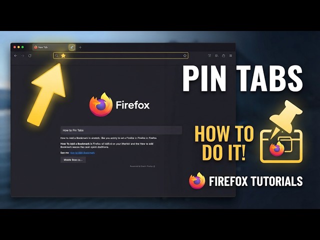 How to Pin Tabs in Firefox