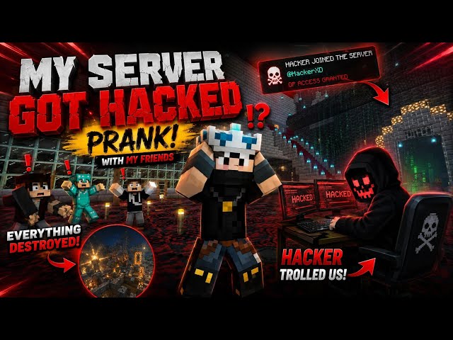MY MINECRAFT SERVER GOT HACKED?! | Hacker Prank With My Friends!