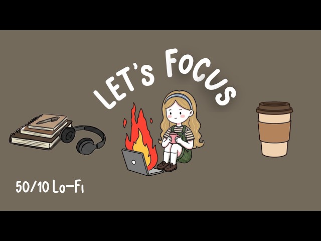 Pomodoro Timer 2x50 (2 hours) | ADHD | Let's get focused! |  Lofi ♡