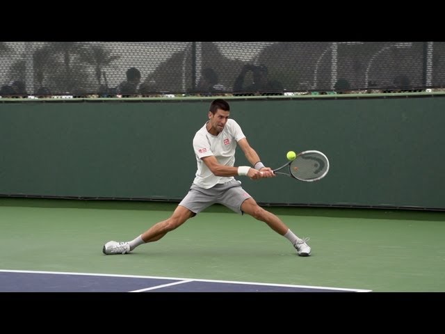 Novak Djokovic Backhand In Super Slow Motion 4 - Indian Wells 2013 - BNP Paribas Open