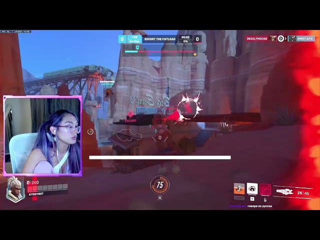 Kyootbot screams after dying in Overwatch (epic gamer moment)
