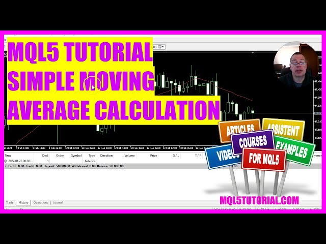 MQL5 Tutorial - Simple Moving Average Calculation (in 5 minutes)