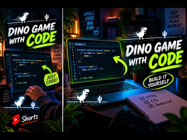 I Hacked the Chrome Dino Game Using JavaScript 🦖💻 || #shorts