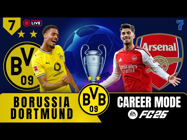 Bertemu Arsenal Di UCL! Transfer Musim Dingin | Borussia Dortmund Career Mode - FC26 (7)  | LIVE