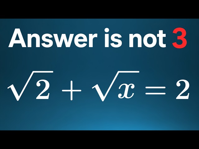 Can You Find X in This Beautiful Algebra Equation? | Math Olympiad