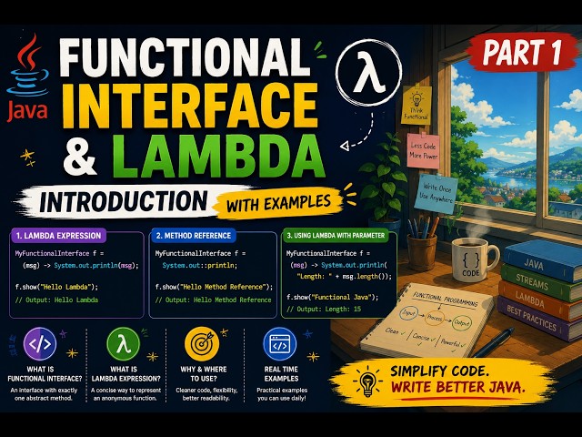 Java 8 - Functional Programming - Functional Interface & Lambda Expression | Real Examples | Part 1