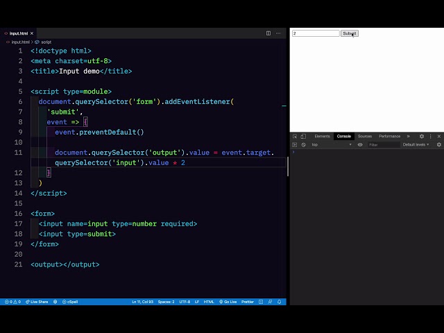 Making an Input Element Interactive with JavaScript