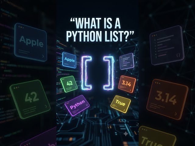 Learn Python Lists in Under 1 Minute!  #python #programming #learnpython #shorts