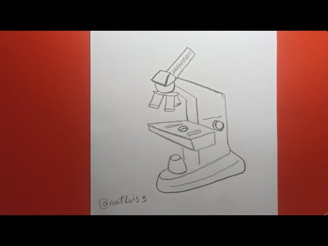 Como desenhar um microscópio