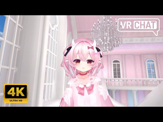 [二次元] B成為夢幻城堡裡的公主了 Milltina ミルティナ (younger)【4K UHD】VRChat La Fille Princess Castle