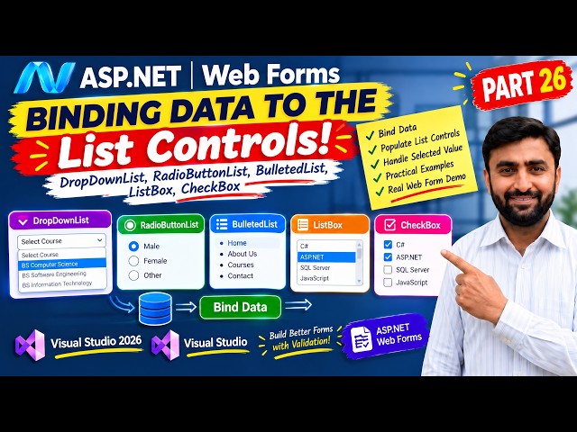 Binding Data to the List Controls in ASP.NET Webforms | ASP.NET Tutorials | Part 26
