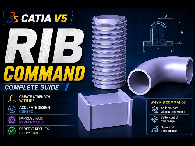 CATIA V5 Rib Command Tutorial: All Options Explained Simply