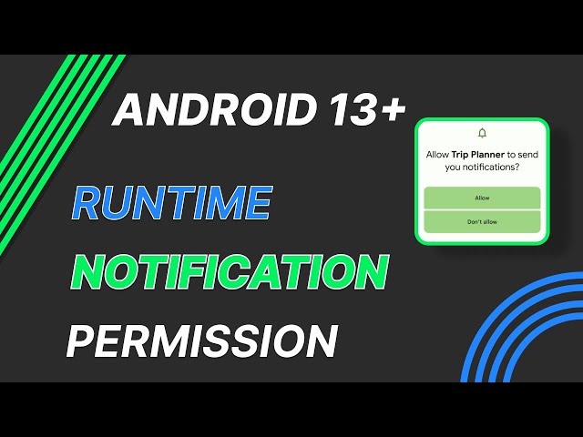 Android 13+ Post Notifications: Requesting Runtime Permission (API 33+) | Tutorial