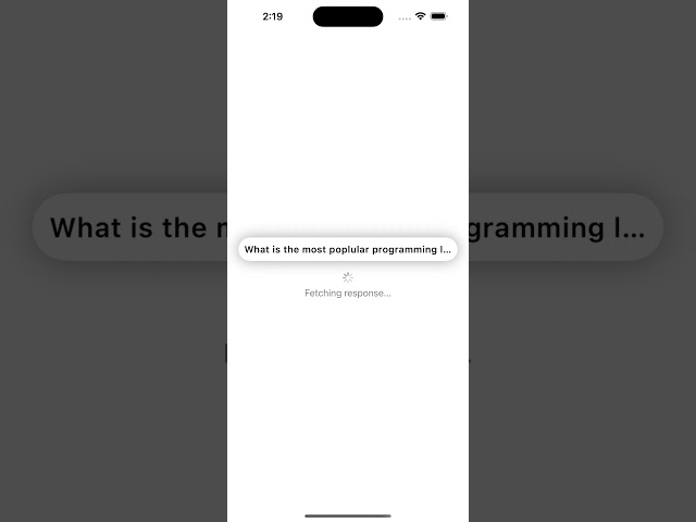 ChatGPT iOS Demo App